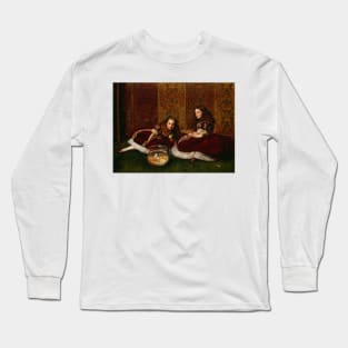 Leisure Hours by John Everett Millais Long Sleeve T-Shirt